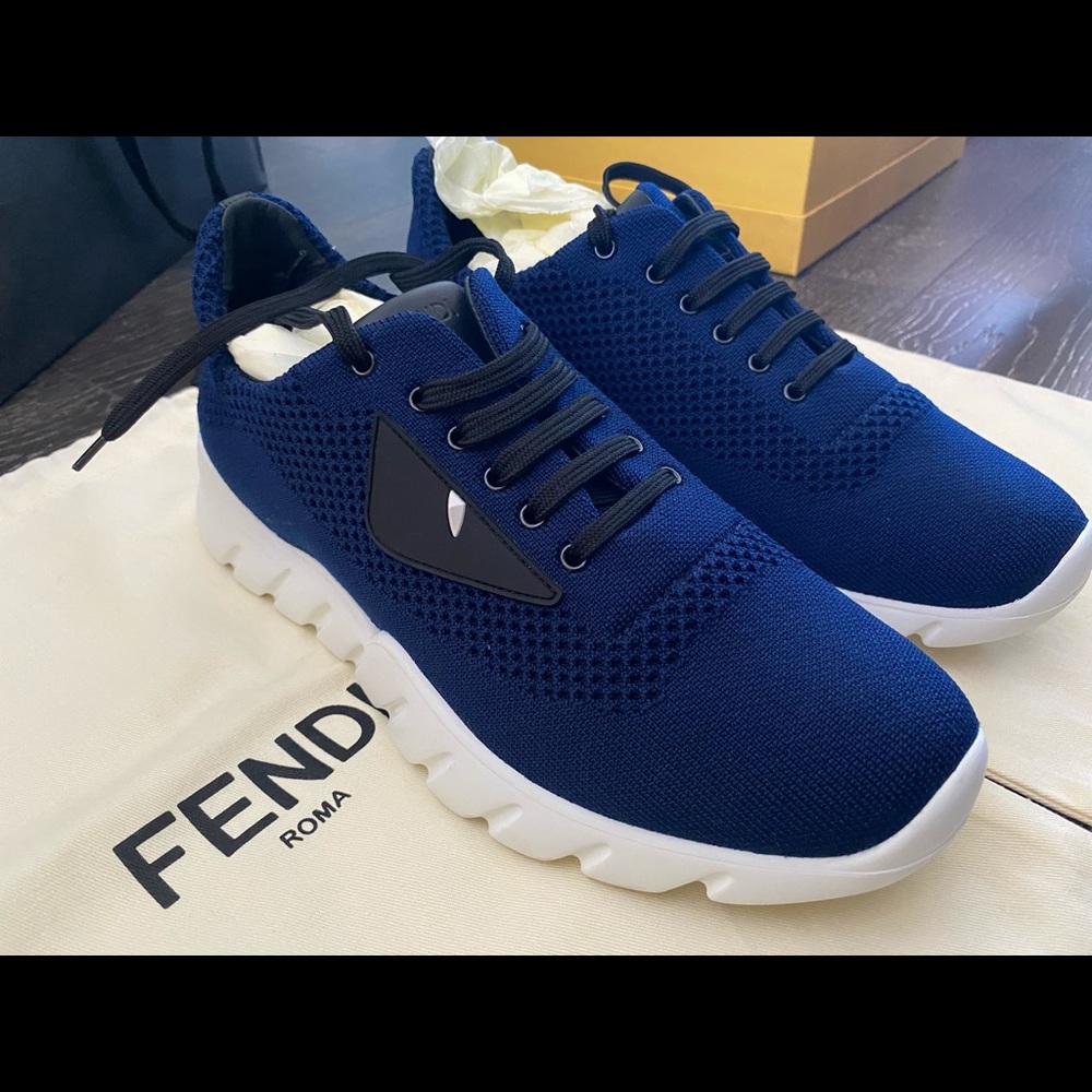 Fendi Men’s Sneakers/Calf Leather+Fabric